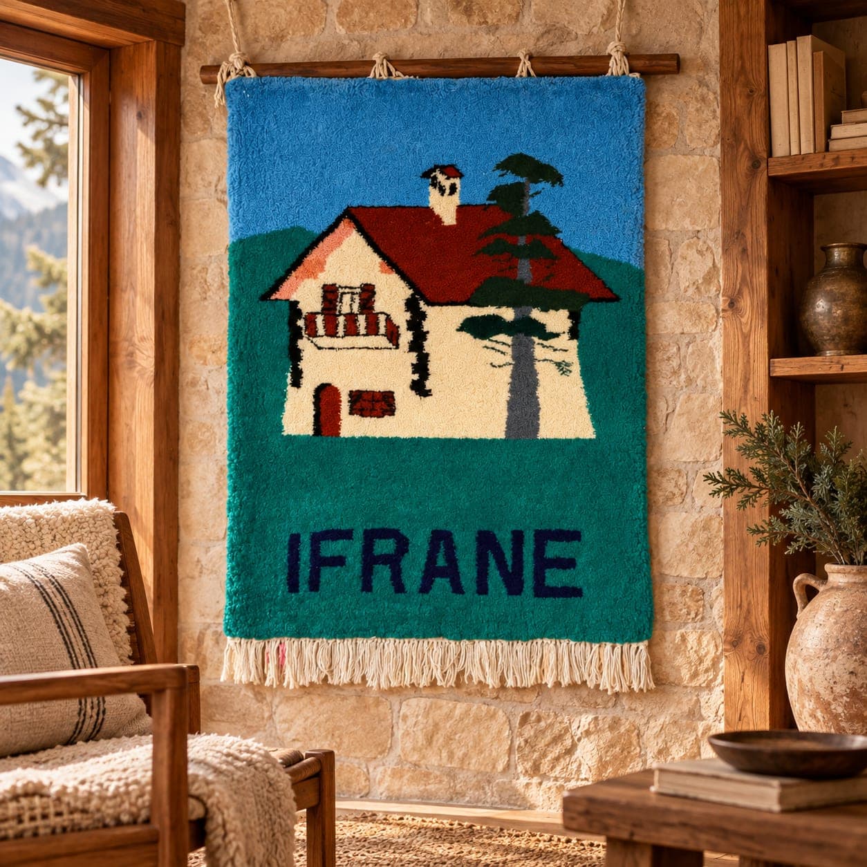 Tapis figuratif d’Ifrane – Souvenir du Moyen Atlas — vue 1