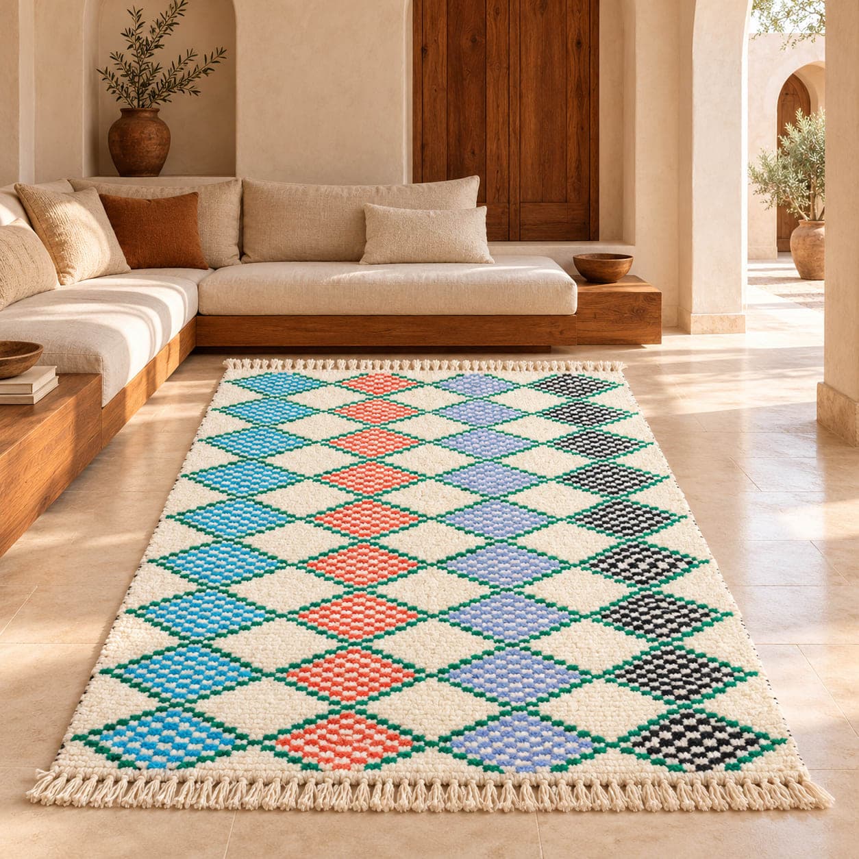 Beni Ouarain Azilal – Mosaïque de Losanges — vue 1