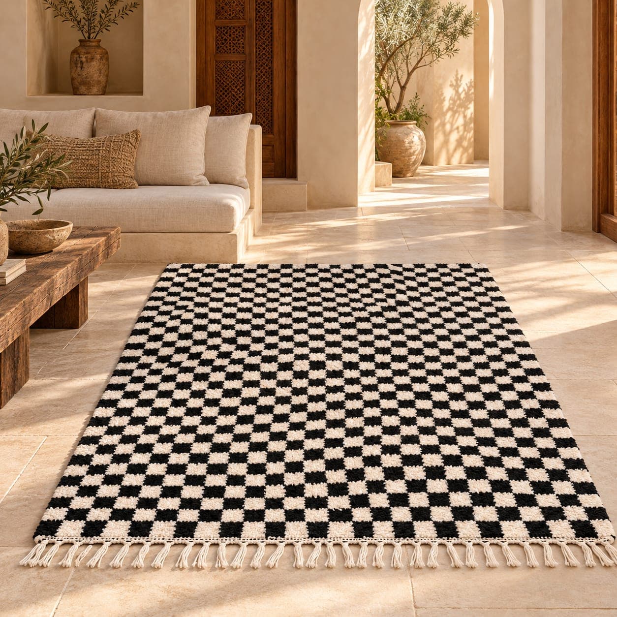 Beni Ouarain Contemporain – Damier d’Atelier — vue 1