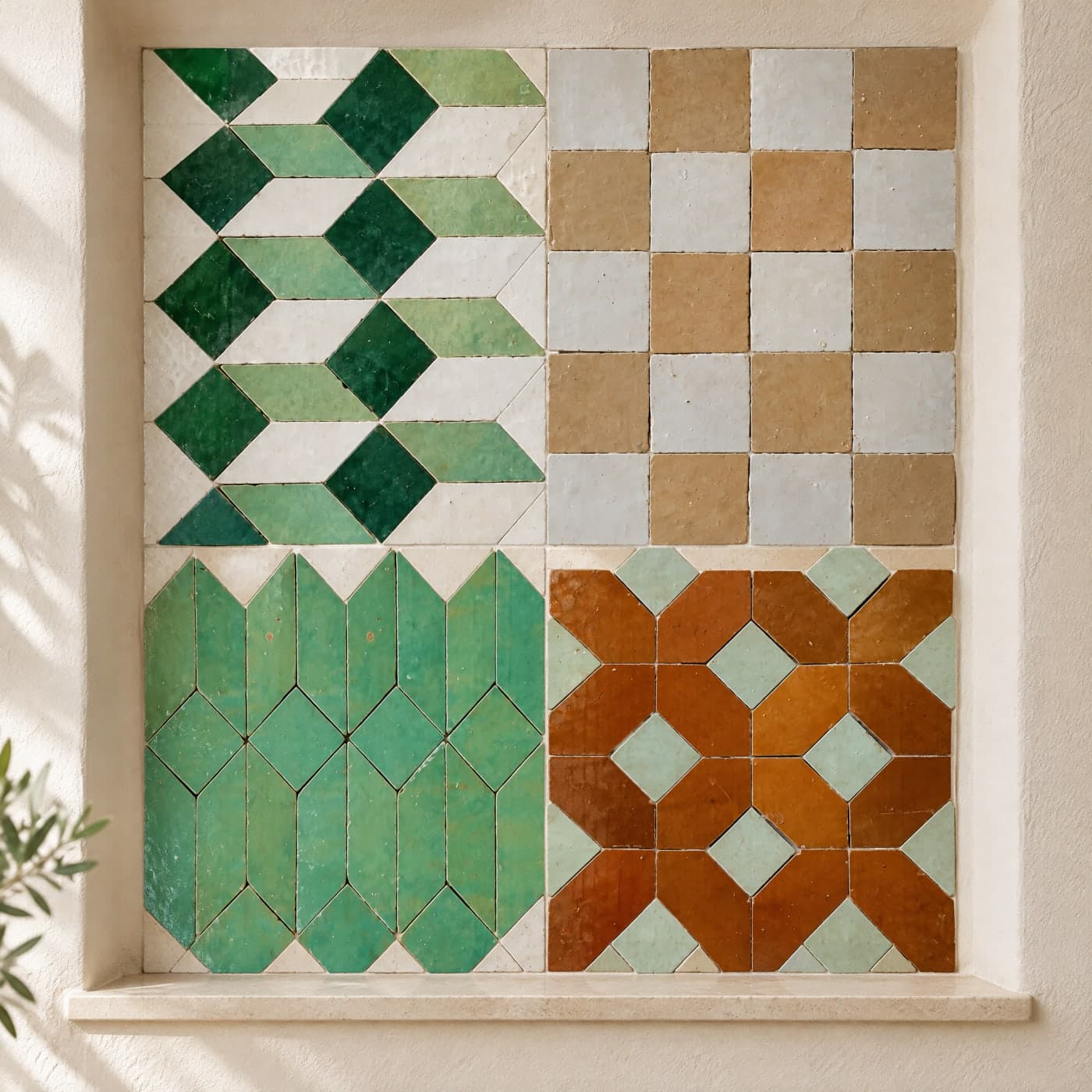 Zellige — Composition de mosaïques 02 (MOS002) — vue 1