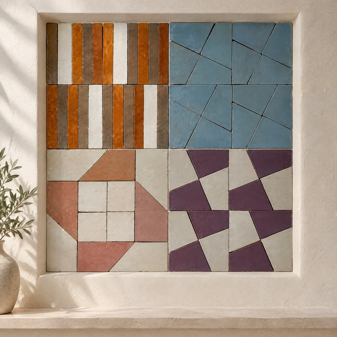 Zellige — Composition de mosaïques 03 (MOS003) — vue 1