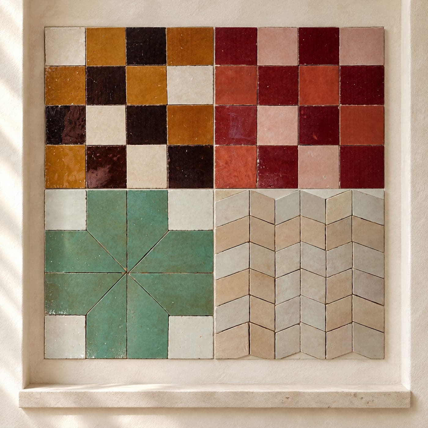 Zellige — Composition de mosaïques 04 (MOS004) — vue 1