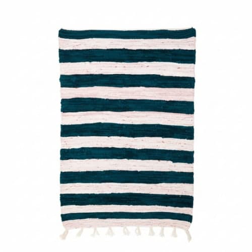 Kilim Berbère Contemporain – Marine & Poudre — vue I