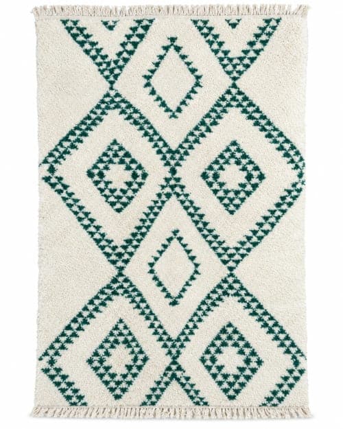 Beni Ouarain Coloré – Losanges Vert Cèdre — vue I