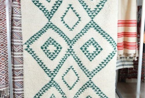 Beni Ouarain Coloré – Losanges Vert Cèdre — vue V