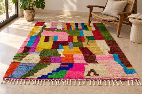 Boucharouite du Moyen Atlas – Patchwork Polychrome — vue IV