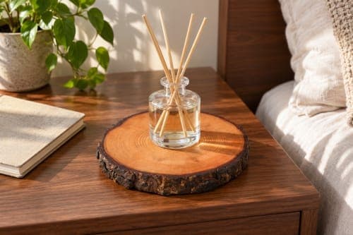 Rondelle décorative Cèdre d’Azrou – Cernes naturels et bord d’écorce — vue IV