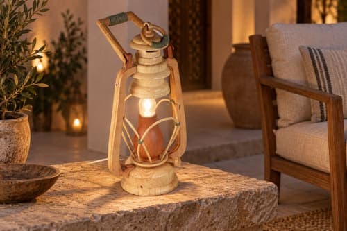 Lanterne Cèdre d’Azrou – Esprit nomade et cadre artisanal — vue IV