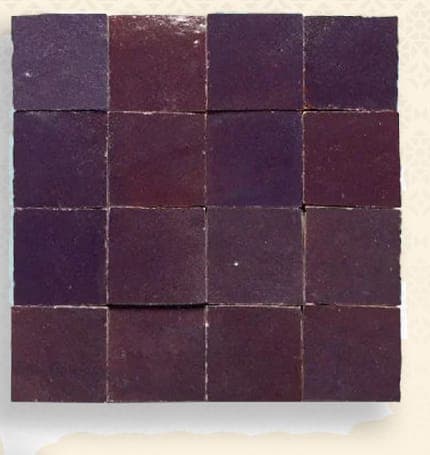 Zellige Mdoudeb — MAUVE (MD017) — vue II