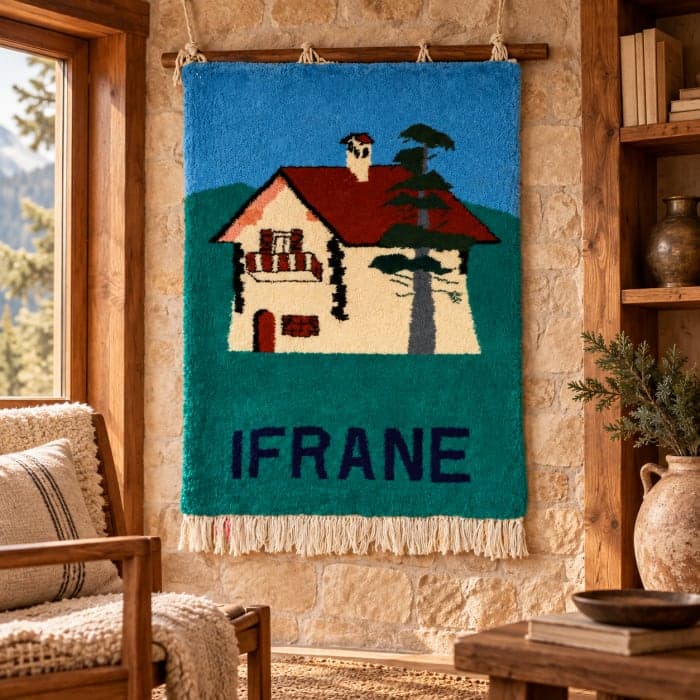 Tapis figuratif d’Ifrane – Souvenir du Moyen Atlas