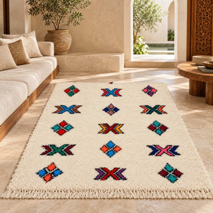 Beni Ouarain Polychrome – Symboles Amazighs Isolés