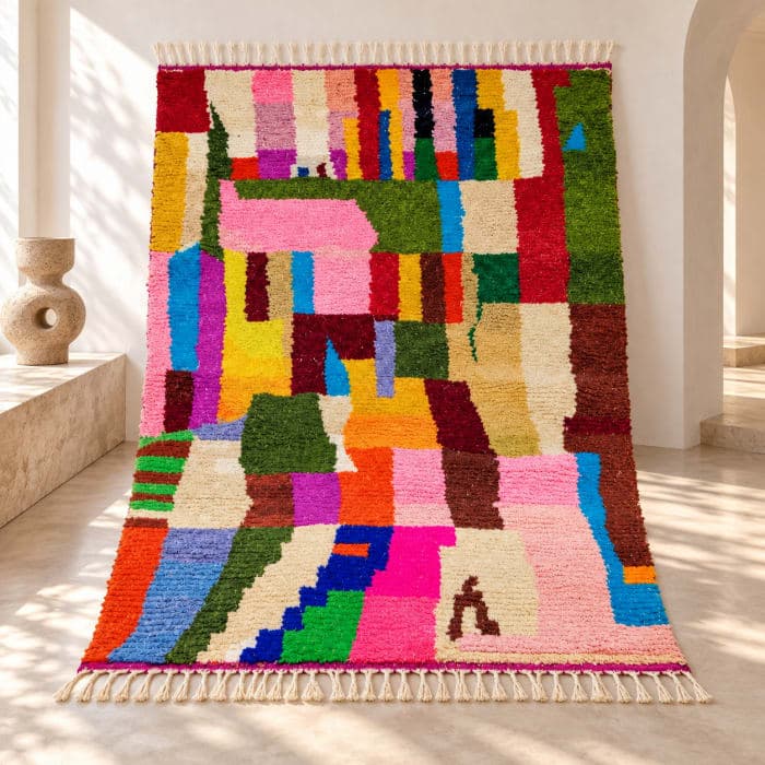 Boucharouite du Moyen Atlas – Patchwork Polychrome